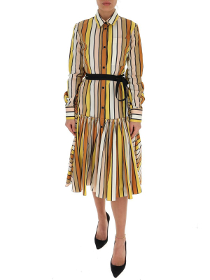 Marni Striped Shirt Midi Dress