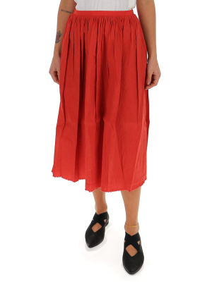 Uma Wang Raw Edge Midi Skirt