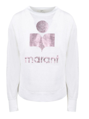 Isabel Marant Étoile Logo Print Round Neck Sweatshirt