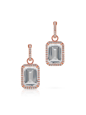 18kt Rose Gold Diamond Topaz Luxe Maelle Earrings