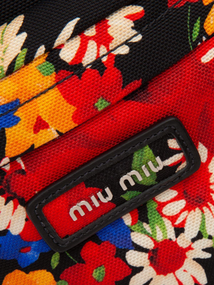 Miu Miu Floral Printed Shoulder Bag