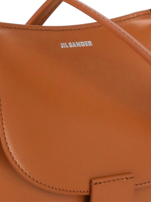 Jil Sander Logo Printed Shoulder Bag