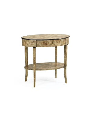 Hamilton Oval Bedside Table