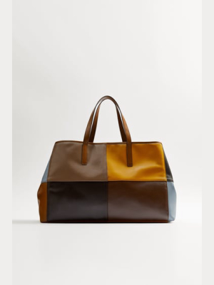 Leather Patchwork Maxi Tote Bag Limited Edition