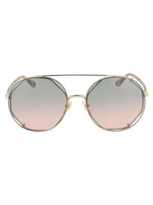 Chloé Eyewear Round Detachable Lens Sunglasses