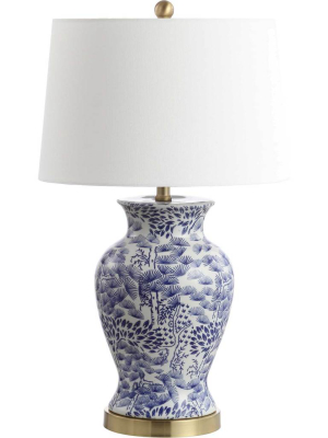 Alma Table Lamp Blue/white (set Of 2)