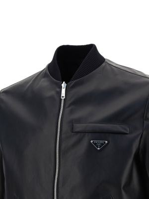 Prada Reversible Leather Bomber Jacket