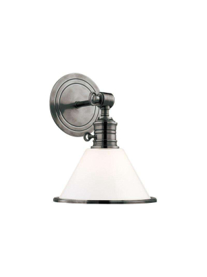 Garden City 1 Light Wall Sconce Antique Nickel