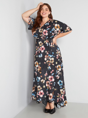 Wise And Wonderful Watercolorist Maxi Dress