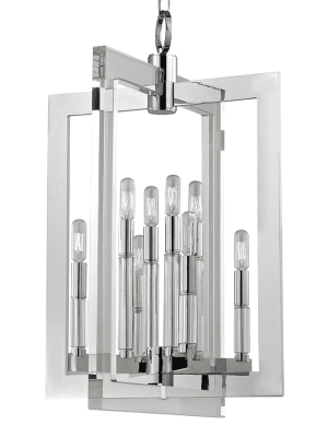 Wellington 8 Light Pendant - Large Pendant Polished Nickel