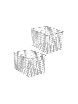 Mdesign Metal Wire Food Storage Organizer Bin Basket