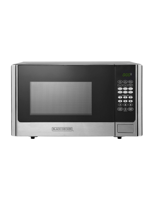 Black+decker 900 Watt 0.9 Cubic Feet Microwave With Digital Touch Controls And Display, Stainless Steel