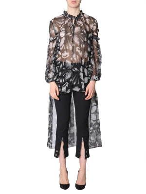 Alexander Mcqueen Asymmetric Sheer Blouse