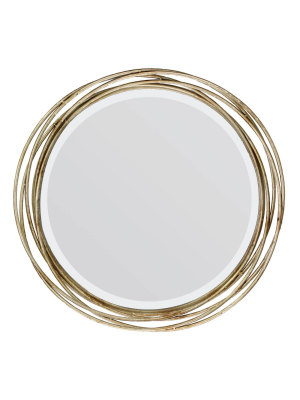 Banded Layer Decorative Wall Mirror Gold - Stonebriar Collection