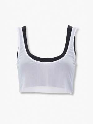 Layered Mesh Sports Bra