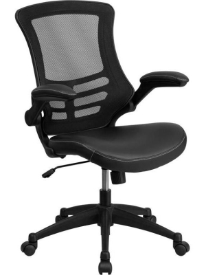 Mid Back Mesh Swivel Ergonomic Task Office Chair - Riverstone Furniture