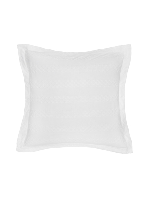 Carol & Frank 26" X 26" Keller White Euro Sham