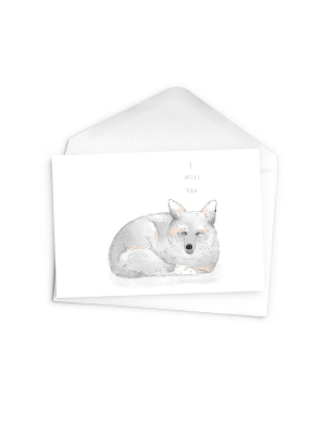 Arctic Fox Card