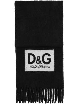 Dolce & Gabbana Logo Fringe Scarf