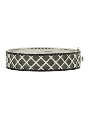 Criss Cross Wide Hinge Bangle