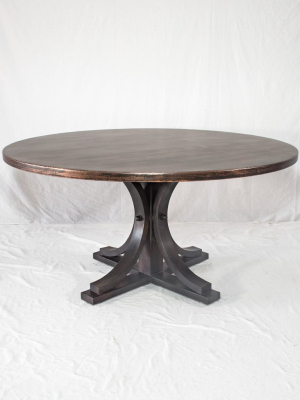 Vestal Copper Dining Table - Dark Brown Sanded