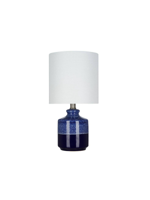 14.75" Led Ceramic Accent Lamp Blue (includes Energy Efficient Light Bulb) - Cresswell Lighting