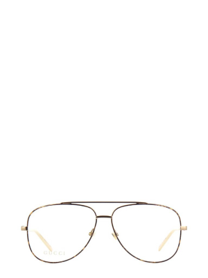 Gucci Eyewear Aviator Frame Glasses