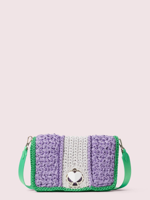 Nicola Knit Twistlock Medium Shoulder Bag