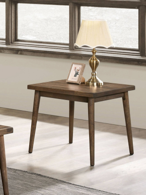 Belnic Solid Wood End Table Walnut - Homes: Inside + Out