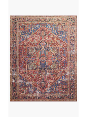 Magnolia Home Lucca Lf-09 Red / Blue Area Rug