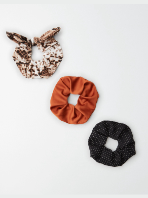 Aeo Snake + Dot Scrunchies 3-pack