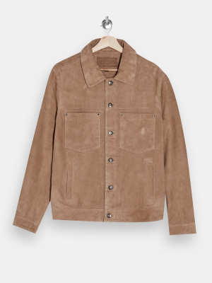 Tan Suede Shacket