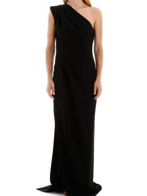 Dsquared2 One Shoulder Draped Maxi Dress