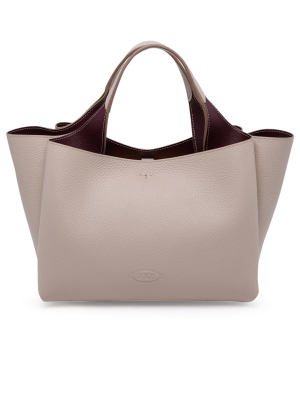 Tod's Logo Embossed Tote Bag