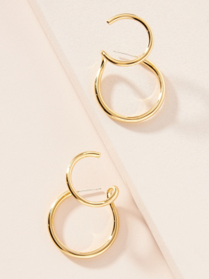 Lady Grey Waver Hoop Earrings