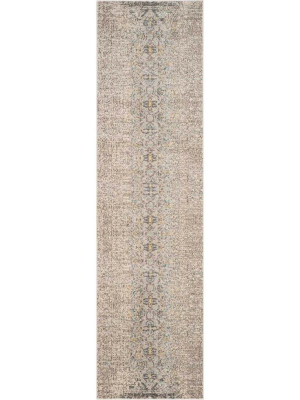 Monaco Distressed Gray/multi Runner Rug