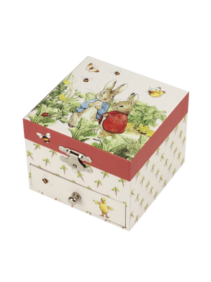 Peter Rabbit Red Cube Music Box