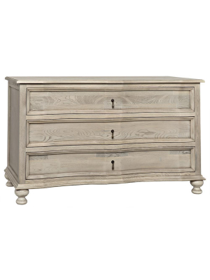 Noir Curved Front Gray 3-drawer Chest