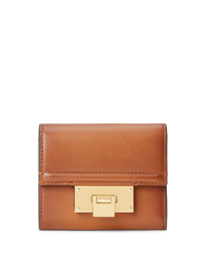 Burnished Petite Hinge-lock Wallet