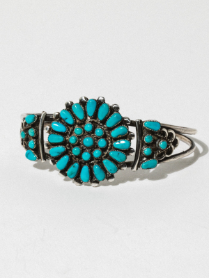 Sandy Hills Vintage Navajo Turquoise Cluster Cuff