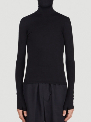 Balenciaga Mask Turtleneck Long Sleeve Top