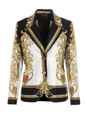 Versace Barocco Printed Long-sleeved Blazer