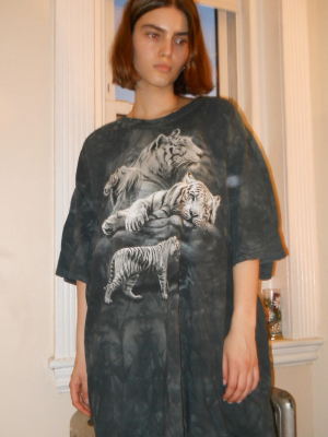 The Mountain Tiger Tie-dye T-shirt Dress