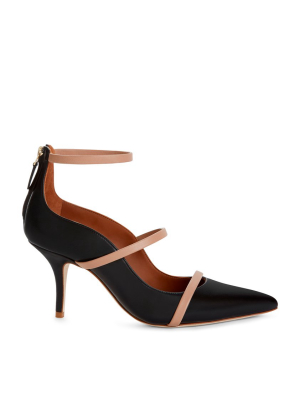 Robyn 70mm - Black Leather Pointed Heel