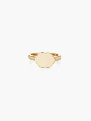 Small Scallop Ring In 14k Gold