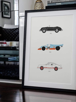 A Thoroughbred Drive - Iconic Porsche Car Poster