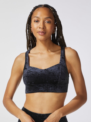 Mercury Velvet Longline Bra