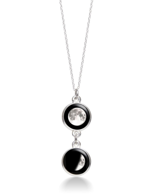 Lunar Twin Charm Necklace