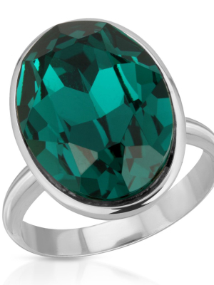 Ecliptic Emerald Swarovski Ring