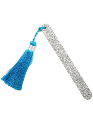 Silver Nail File With Turquoise Pompom